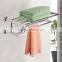 Wall Mounted Towel Rack Bathroom Hotel Rail Holder Storage Shelf Stainless Steel