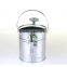 Metal Galvanised Steel Watering Can 9 Litre Garden Water Plants Green Cream Galvinised (Silver)
