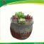 round Cement flower pot with carved letters