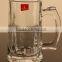 Custom design 350ml Glass beer cup with handle