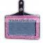 ID Holder with Pink Gem, High Quality Promotion Gift PU Leather Badge Holder with Crystal Gem Decoration