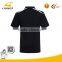 Black polo t-shirt with three botton