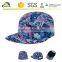 Stylish leather strap poke dot 5 panel hat