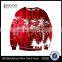 2016 MGOO Custom Cartoon Printed Clothing Brand Quality Christmas Gift Pullover Sweatshirt Holiday Party Apparel Wholesale