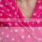 Women Hooded print floor length bath robe