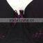 Fashion new design sexy purple and black sexy fancy bra panty set