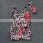 2016 New Baby Girls Kids Pinkflower Floral Romper 0-4t Infant Clothing Baby Kids Wear With Matching Headband Set