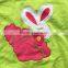 2016 new Easter girls dress baby girls bunny dress ruffle short sleeves Summer clothes with accessories set