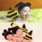 Crochet Newborn Baby Bumble Bee Hat & Cape Set Photography Prop Animal Knitted Outfit