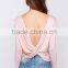 Latest Indian Long Sleeve Round Neck Suits Backless Blouse Design Women Hot Sexy Shirt Blouses