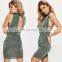 New Design Ladies High Neck Sexy Bodycon Dress in Mini Length