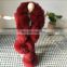 New Ladies Real Natural Rex Rabbit Fur Knitted Snood Scarf With Pom Poms