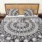 Indian New Black Elephant Mandala Quilted Blanket Comforter Queen Size Reversible Duvet Set 100% Cotton Bedding Set