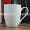 cutoms white v shaped coffee mug