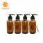 HY 250ml 8oz 500ml 16oz abrown amber trigger sprayer glass shampoo bottle