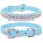 Bright Diamond Comfortable Pet PU Collar Leash Training Dog Pulling Rope Pet Neck Chain Pet Supplies