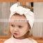 New design Baby girl big bow hair accessories various color elastic headband for kids handmade baby cute headbands