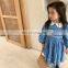 Korea 2020 Autumn New Products Retro Handmade Girl Long Sleeve Dress Little Girl Western Princess Dress