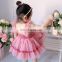 A0134# 2PCS Cute Summer Girls Dress Kids Princess Tulle Tutu Ball Gown Toddler Vestidos Infant Girl Birthday Clothes