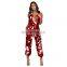 New Ladies V neck Fashion Design Stylish Women Sleeveless african printing jumpsuit