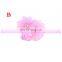 Infant  Head accessories Baby Pink And Red Laces Hair Band Newborn Headband Valentine's day