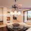 European restaurant brand wood metal fan lights ceiling fan lights decorated living room study