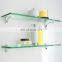 Modern wall mounted wall bathroom corner tempered glass for shelf