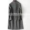 Women Double Face Houndstooth Winter Long Wool Coat