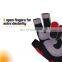 HANDLANDY Breathable Flexible Dexterity 3 Open Fingers Light Duty Industrial Work Gloves Multi Purpose Red Work Gloves