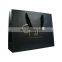 Custom logo Printed Paper Shopping  Bag Gift Packaging black paper Bag