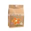 Customized resealable food grade kraft paper flat bottom bread packaging bags