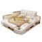 Modern White Bedroom Furniture Leather Bed with Speaker USB Charger Massage Smart Sofa Bed