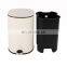 Household customized color stainless steel soft closing 6L round trash can bathroom pedal bin