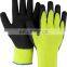 Cold Weather Outdoor Good Grip Sandy Nitrile Palm Coated Double Lining Thermal Winter Gloves Freezer Work Gloves
