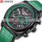 CURREN New 2021 Men's Casual Sports Analog Chronograph Watch Men's Blue Top Brand Luxury Military Rubber Watch Waterproof 8392