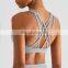 OEM & ODM Acceptable Sexy Cross Back Straps Bra Women Workout Gym Running Training yoga Top Fitness Wear Active Clothing