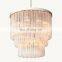 Custom Modern Luxury Cielo Three-Tier Round glass Chandelier Hanging For Living Room Restaurant Hotel Bedroom Ceiling Lighting