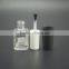 Free Samples! Wholesale 11ml square empty clear glass nail polish bottles with brush caps from Ruijia