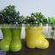 Hot Sell "pinsun"boot Style Ceramic Flower Pot,stoneware Flower Pot Quality Choice