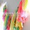 High Quality Multi Color Tissue Paper Tassel for Wedding Party Decoration