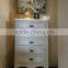 rustic furnituer 5 drawer tall wooden chest