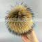 New floppy raccoon fur pom poms for bag and shoes bags New genuine fur ball accessory