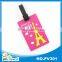 Wholesale cheap promotion lovely pink gift airplane pvc luggage tag