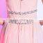 OEM Customized Halter Pink Chiffon Knee Length Cocktail Dress 2016