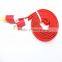 New design universal colorful flat compatible micro usb cable data sync charger cable