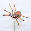 Hot Sale in Russia 6 inch Glitter Surface Spider Plastic Decorative Halloween Garden Stakes
