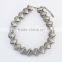 Latest design fancy jewelry silver plated elastic spiral necklace