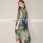 Super soft 100 Silk Long Dresses Bohemian Femme Casual Clothing Slim Party Dresses