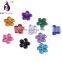 12mm plastic flatback reisin stone,flower shape mix color for clothing without holes sew on rhinestone