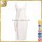 Womens Ladies White v-neck backless Bodycon Dress